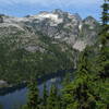 Looking down to Thornton Lakes.