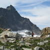 Looking at Mt. Triumph from the Col above Thornton Lakes.