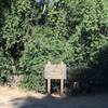 Sign at the entrance of the trailhead off of Highway 152.