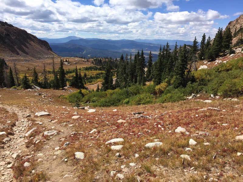 Looking back from the Jewel Lake Trail.