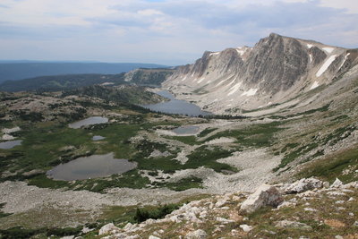 View on the way up to Medicine Bow Peak.