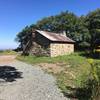 Approaching Byrd's Nest #2 Day Use Shelter from Upper & Lower Hawksbill Trails Intersection.