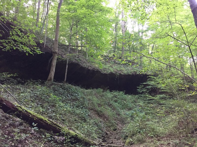 The Rock Shelter as seen from the trail.