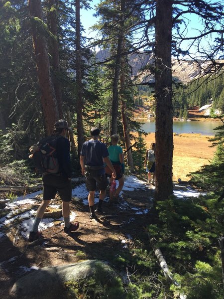 Coming out to Lower Windsor Lake.