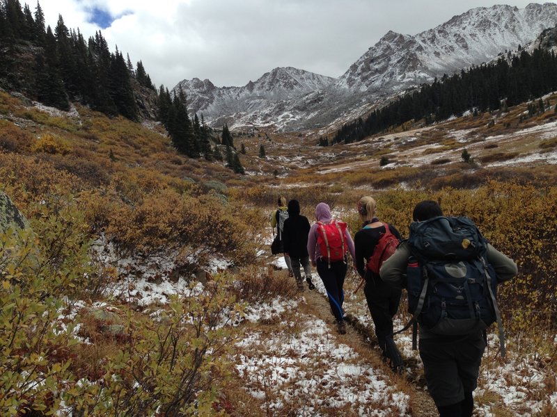 Trekking along Lost Man Creek.