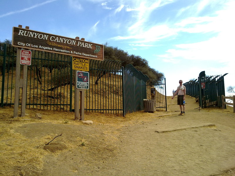 Runyon Canyon Park North Entrance.