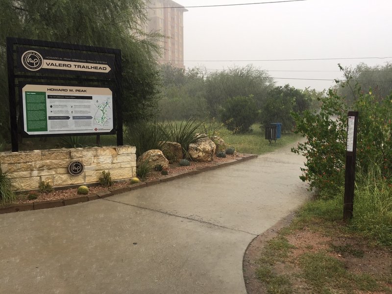 Valero Trailhead at the Leon Creek Greenway Trail.