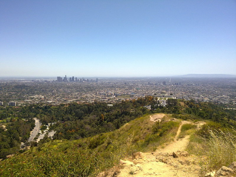 Looking south toward Griffith Observatory and the L.A. skyline.