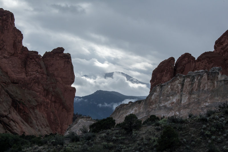 A dramatic stormy day near the White Rock.