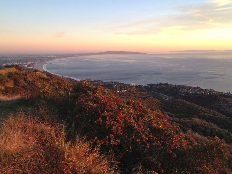 Sunset over the Santa Monica Bay from the East Topanga Fire Road. with permission from laollis