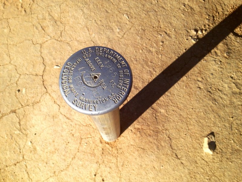 Geological survey marker at the top.