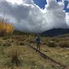 Running ahead of the storm on Robertson Pasture!