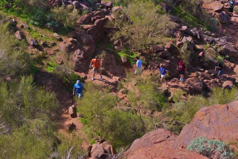 Get there early or risk big crowds hiking up Camelback on the weekends.