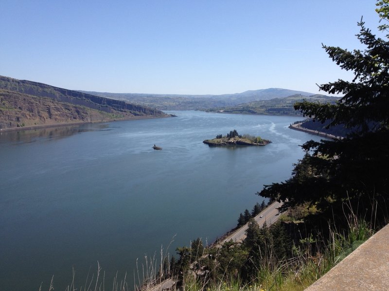 A view of Eighteen Mile Island from the Twin Tunnels Trail.