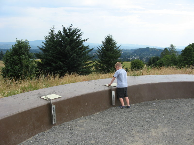 Checking out the summit area.