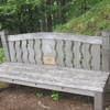 Memorial bench for Kathi Beck, Prineville Hotshot firefighter killed on Storm King, Colorado in 1994.  Photo by Josh Baker.