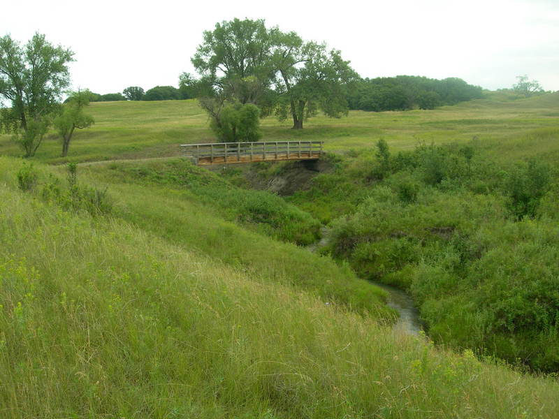 The NCT crosses this bridge over Iron Springs Creek.