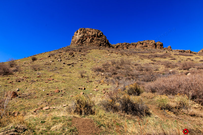 Peak of South Table Mountain Park Overlooking the city of Golden, CO