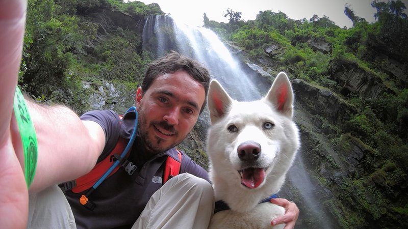 At the bottom of La Chorrera Waterfall.