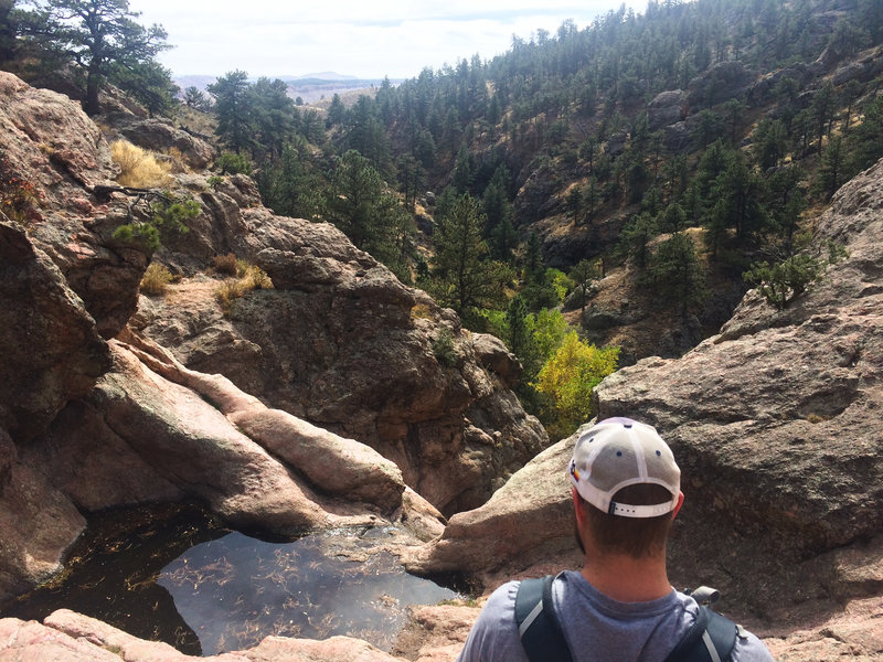 Top of a dry Horsetooth Falls.