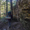 Hiking along some of the bluffs at the side of the riverbed.