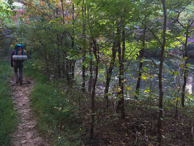 Medium-sized pond along Buzzard ridge. Potential water source.