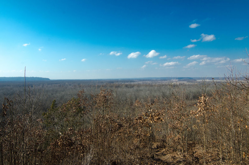 View from the Chalk Bluff out across the Big Muddy River valley and beyond.