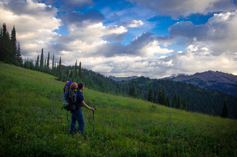 Taking in the views along Cady Ridge.