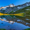 Le Conte Mountain seen from the Ying Yang lakes bivouac site along the Ptarmigan Traverse.