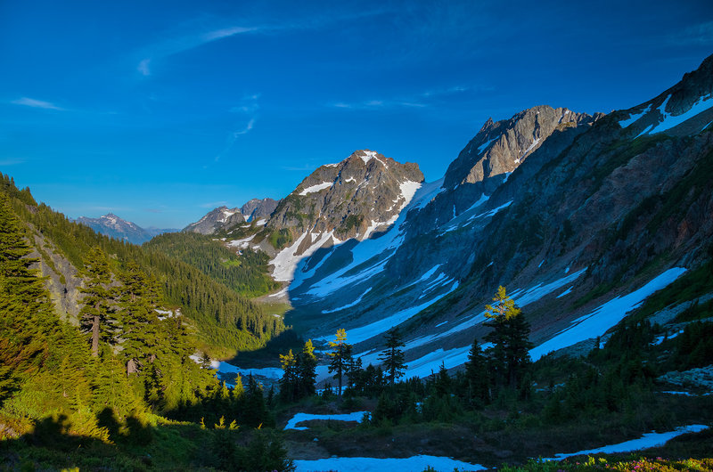 Cascade Pass.  On the Ptarmigan Traverse, this point is where you turn photo-right and start route-finding off the trail.