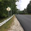 Road shoulder along Southrun Road headed northeast towards Pohick Road.