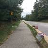 Doubletrack paved trail running southeast alongside Pohick Road.