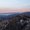 View from WildFlower Cafe (Squaw Valley), shortly after sunset.