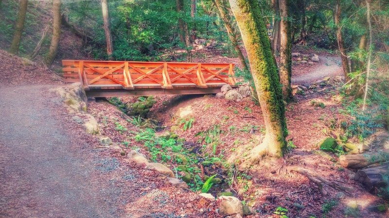 Nice craftsmanship on the bridges at the base of the John Nicholas Trail.