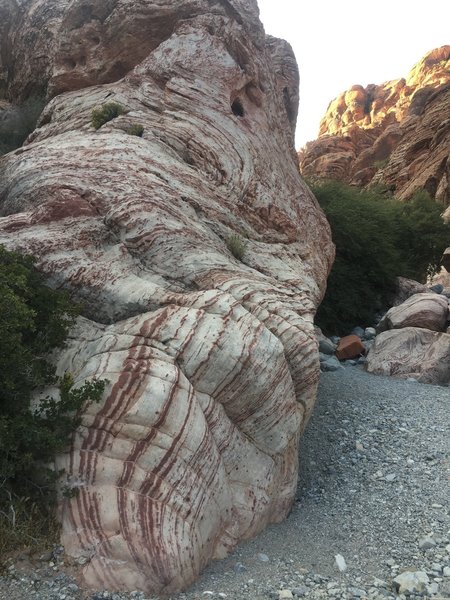 Waves of color in the rock.