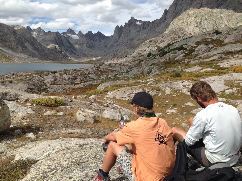 Gu with a view at Titcomb Basin.