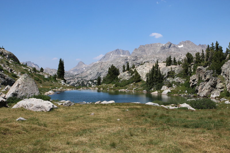 One of many small lakes along the Titcomb Basin trail.