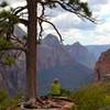 Angel's Landing Trail about halfway up.