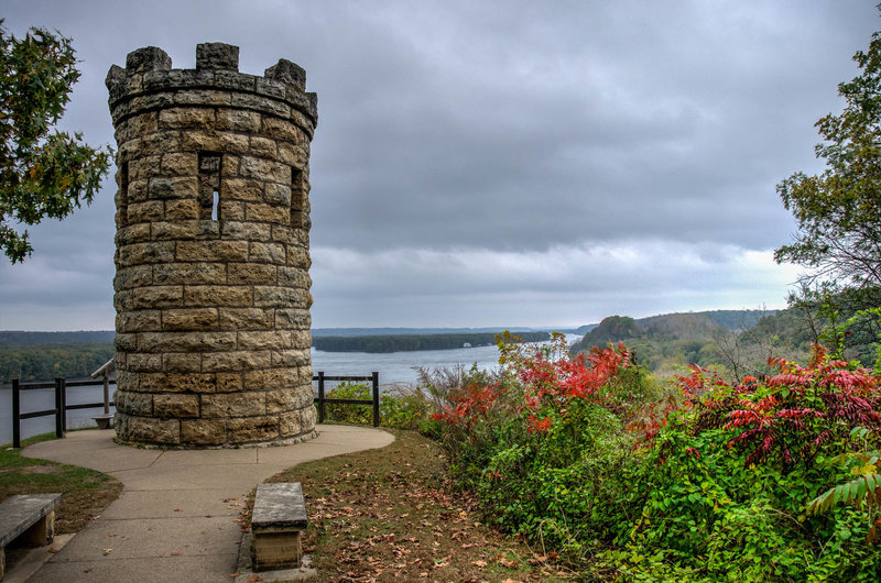 The Julian Dubuque Monument and lookout point.