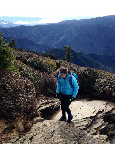 Summiting Mt. LeConte