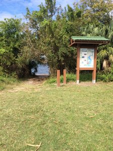 Kayak/canoe launch near the head of the trail.