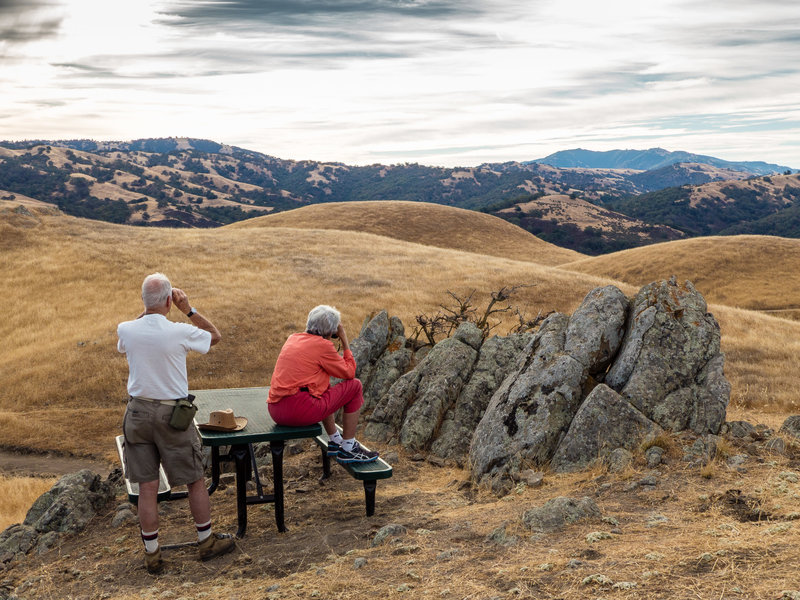 Couple viewing the scenery on the Aquila Loop Trail.