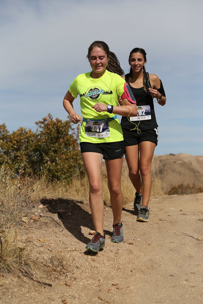 Runners near the finish of the Ridgeline Trail Races.