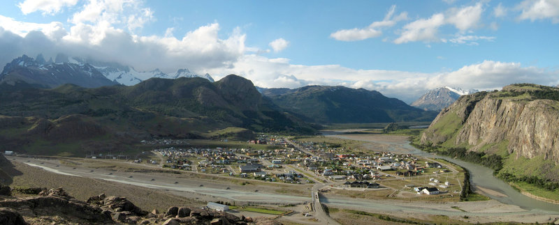 El Chaltén from Mirador de los Cóndores.