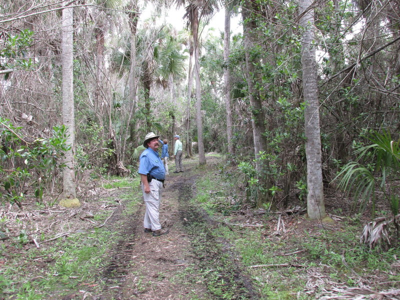 Our volunteer Master Naturalists scouting the Sunflower Trace Trail for a guided hike.