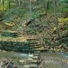 A fall look at the trailhead for the Trillium Trail Upper Trail.