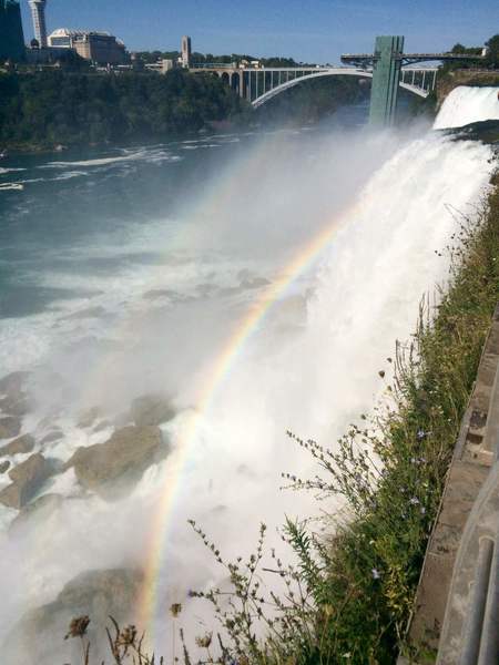 A double rainbow from Bridal Veil Falls.