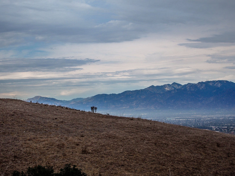 Looking towards the San Gabriel Mountains.