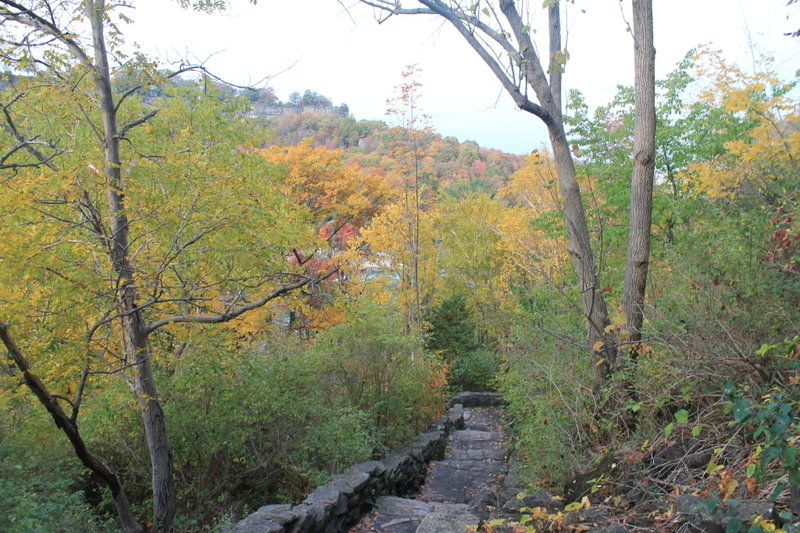 Step by step, heading down to the whirlpool!