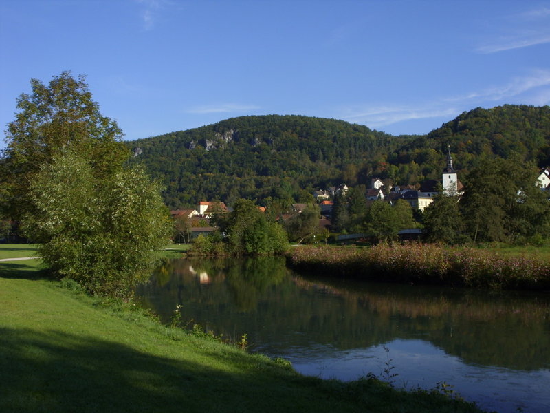 Start and ending point - the famous turistical village Muggendorf on the riverside of Wiesent.